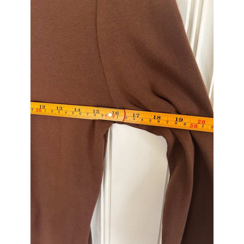 Lauren Ralph Lauren Brown  Heritage Old Money Academia Long Sleeve Top Suede M - Picture 8 of 9